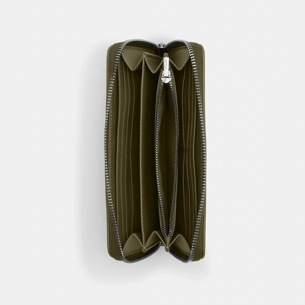 Coach Outlet Long Zip Around Wallet In Signature Jacquard