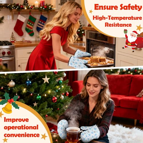 Oven Mitts Pot Holders Set 3 Heat Resistant W235