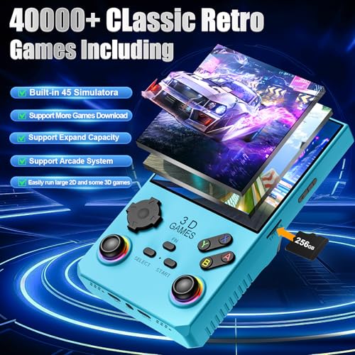 Retro Handheld Game Console 256GB Black W21466