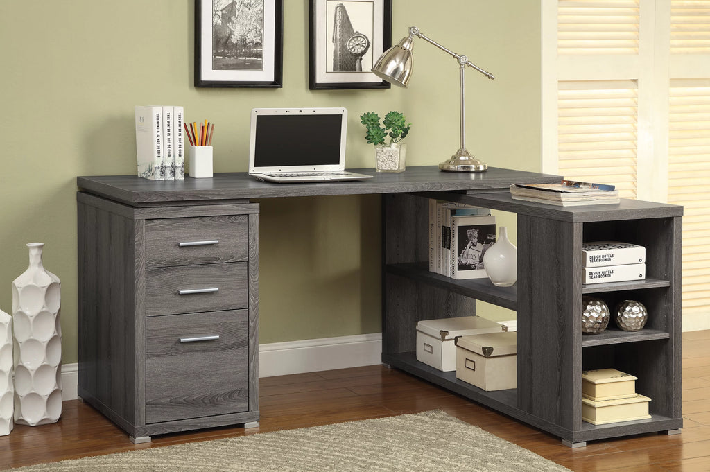 L-shape Office Desk Weathered Grey S767346