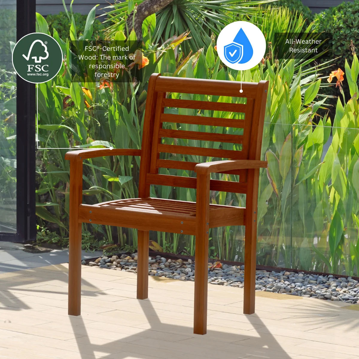 9-Piece Eucalyptus Extendable Rectangular Patio Dining Set N182