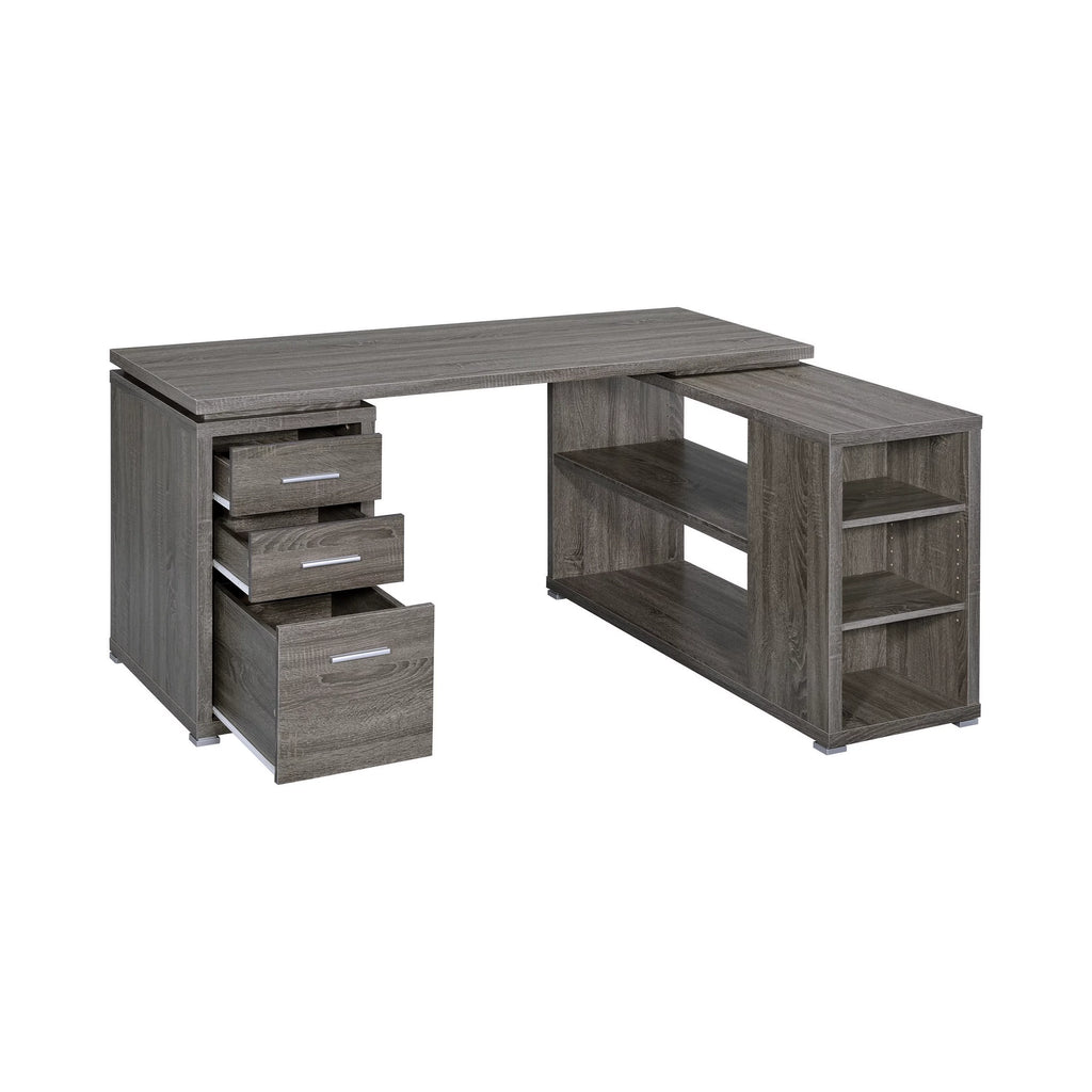 L-shape Office Desk Weathered Grey S767346