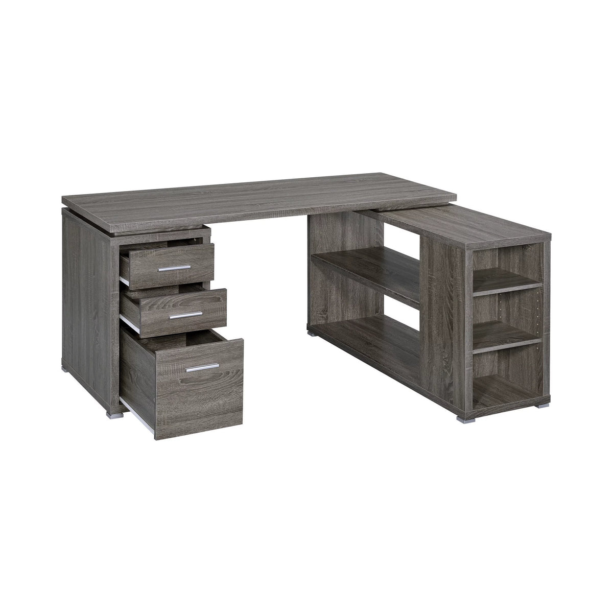 L-shape Office Desk Weathered Grey S767346