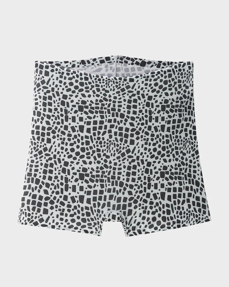 Mid-Rise Ice Silk Leopard Panties 6 Pack D455811