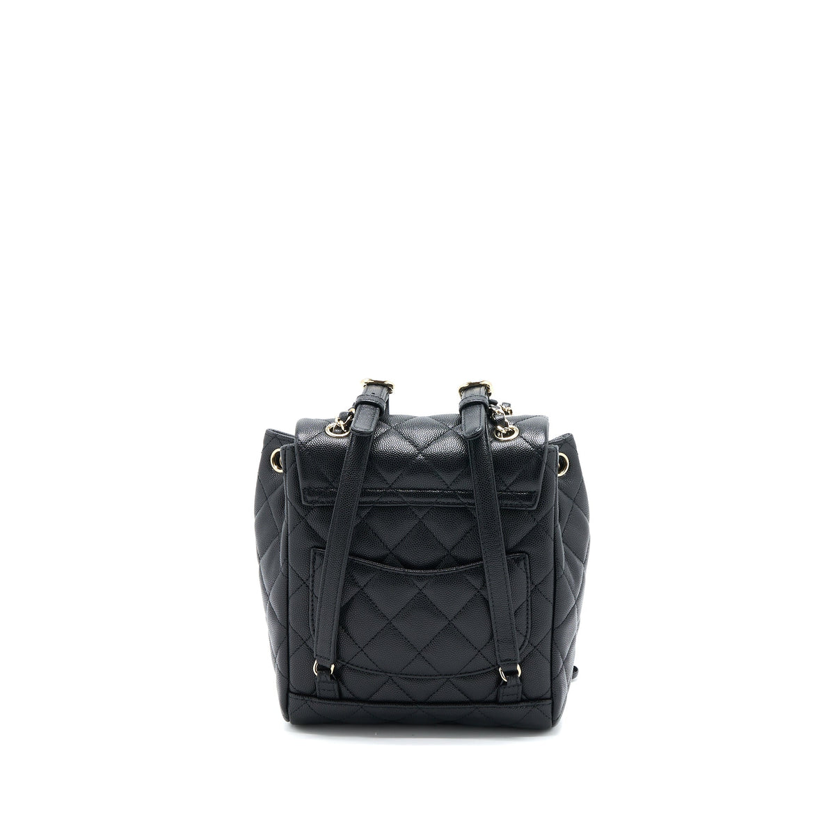 23S MINI FLAP BACKPACK CAVIAR BLACK LGHW (MICROCHIP)