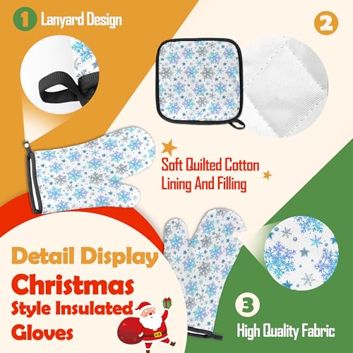 Oven Mitts Pot Holders Set 3 Heat Resistant W235
