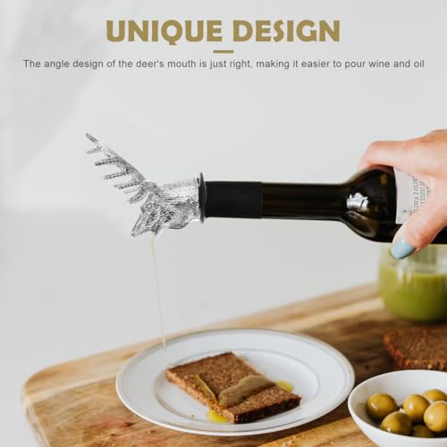 Deer Head Wine Pourer with Silicone Stopper K3198