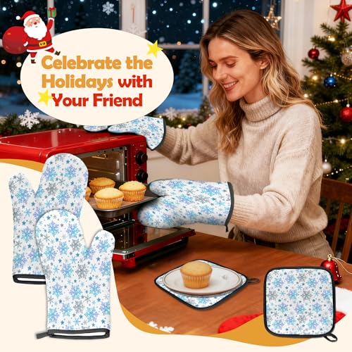 Oven Mitts Pot Holders Set 3 Heat Resistant W235