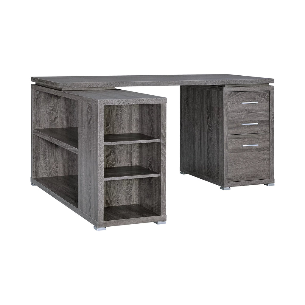 L-shape Office Desk Weathered Grey S767346