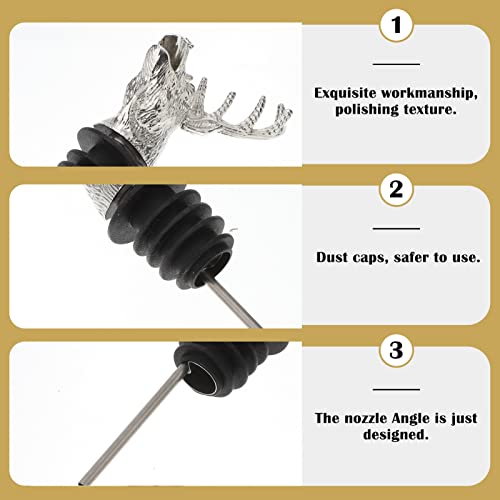 Deer Head Wine Pourer with Silicone Stopper K3198