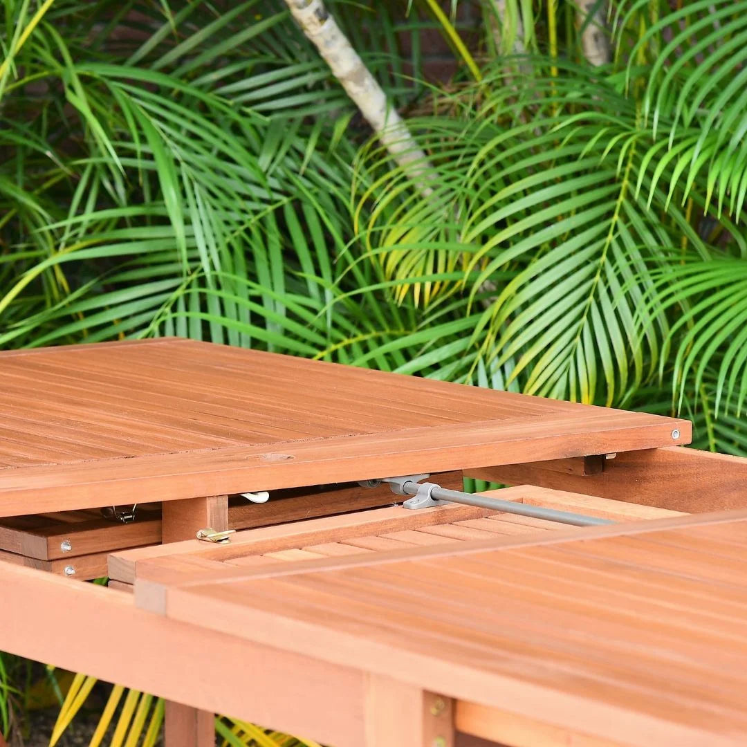 9-Piece Eucalyptus Extendable Rectangular Patio Dining Set N182